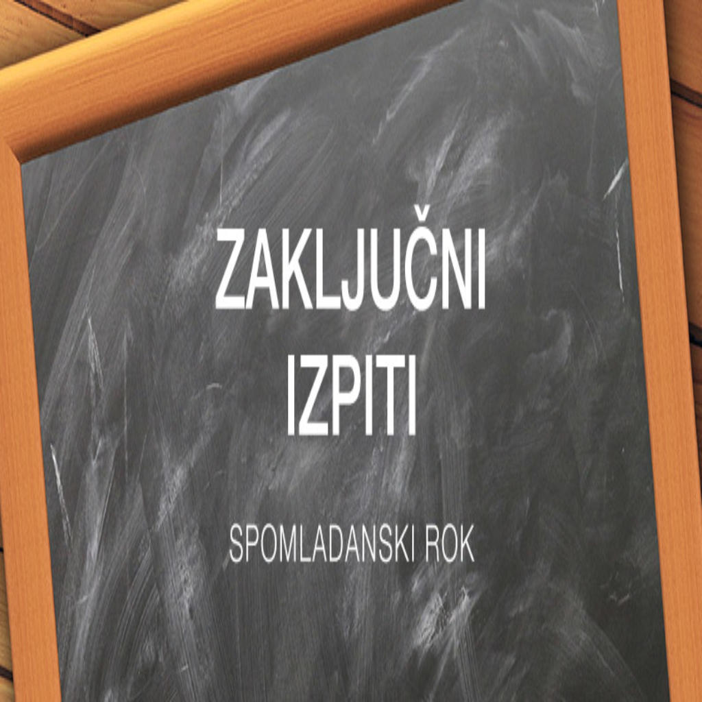 Razpored zaključnih izpitov - spomladanski rok