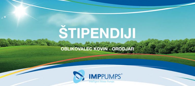 Oglas podjetja IMP Pumps za štipendijo za oblikovalca kovin in orodjarja.