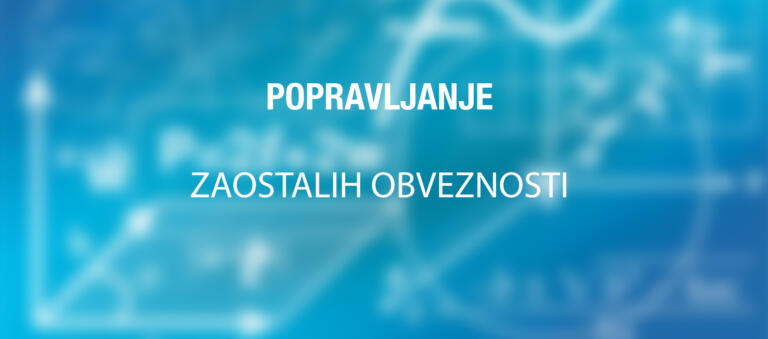 Obvestilo o popravljanju zaostalih obveznosti.