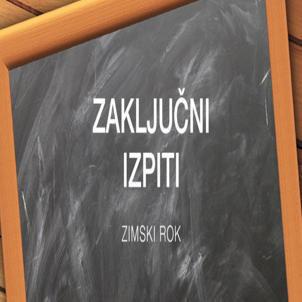 Zimski izpitni rok - razpored