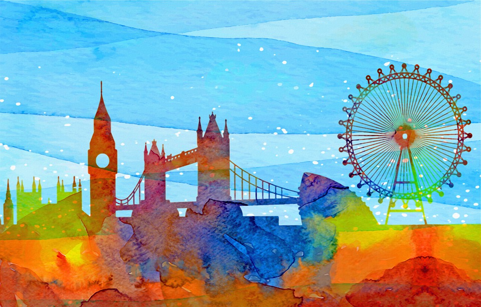 Pisani motivi Londona ob tekmovanju iz angleščine.