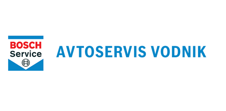 Logotip Avtoservis Vodnik in Bosch Service.