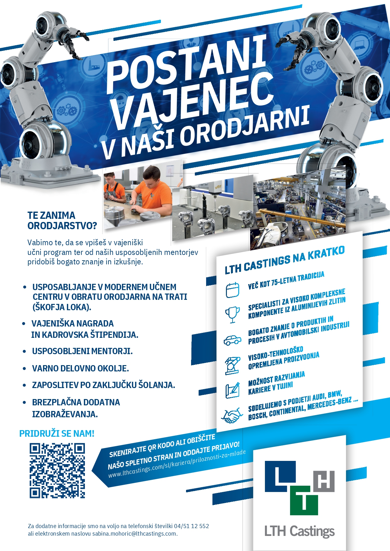 Predstavitev vajeništva v orodjarni LTH Castings.